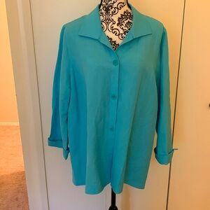 Anne Klein partial linen top